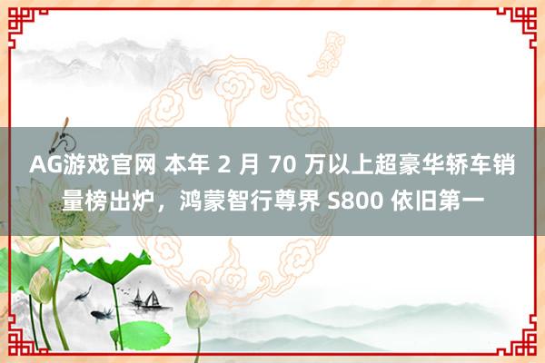 AG游戏官网 本年 2 月 70 万以上超豪华轿车销量榜出炉，鸿蒙智行尊界 S800 依旧第一