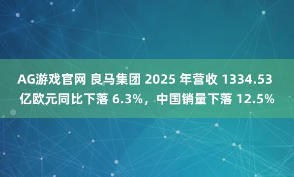 AG游戏官网 良马集团 2025 年营收 1334.53 亿欧元同比下落 6.3%，中国销量下落 12.5%