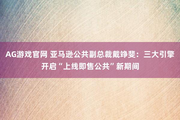 AG游戏官网 亚马逊公共副总裁戴竫斐：三大引擎开启“上线即售公共”新期间