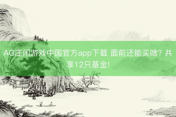 AG庄闲游戏中国官方app下载 面前还能买啥? 共享12只基金!