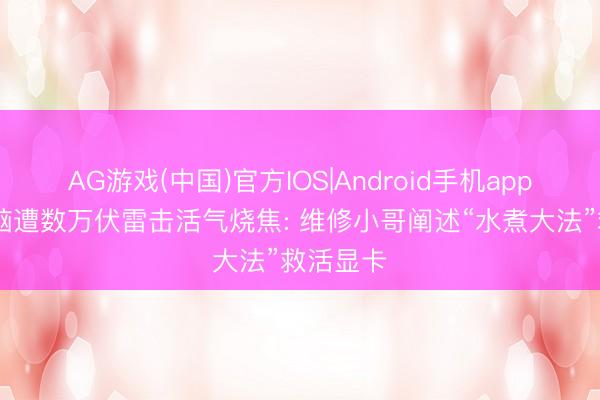 AG游戏(中国)官方IOS|Android手机app下载 电脑遭数万伏雷击活气烧焦: 维修小哥阐述“水煮大法”救活显卡