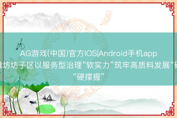 AG游戏(中国)官方IOS|Android手机app下载 潍坊坊子区以服务型治理“软实力”筑牢高质料发展“硬撑握”