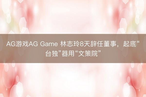 AG游戏AG Game 林志玲8天辞任董事，起底“台独”器用“文策院”