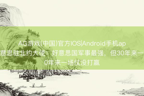 AG游戏(中国)官方IOS|Android手机app下载 前好意思驻北约大使:好意思国军事最强,但30年来一场仗没打赢