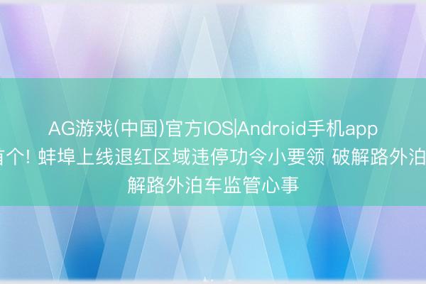 AG游戏(中国)官方IOS|Android手机app下载 全省首个! 蚌埠上线退红区域违停功令小要领 破解路外泊车监管心事