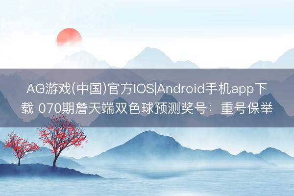 AG游戏(中国)官方IOS|Android手机app下载 070期詹天端双色球预测奖号:重号保举